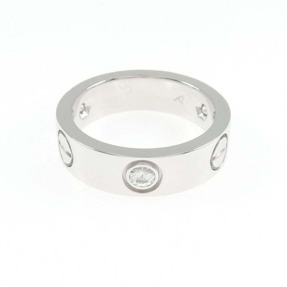 CARTIER Silver Diamond Love Ring - Picture 2 of 5